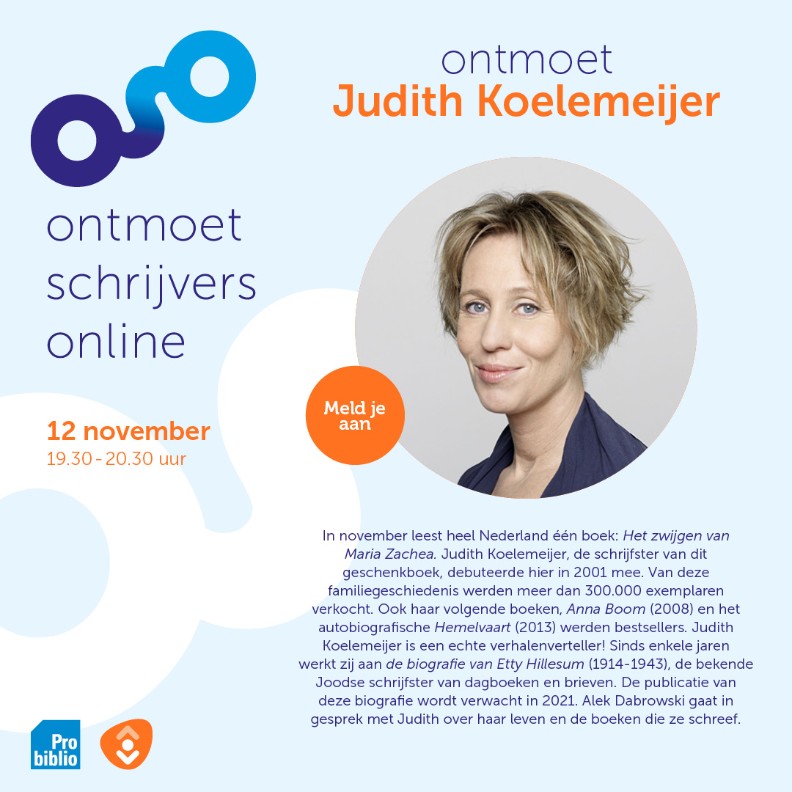 online ontmoeting met Judith Koelemeijer